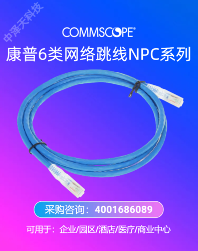 康普10米原装RJ45六类跳线NPC06UVDB-BL033，工程项目采购最高可享 8 折优惠！