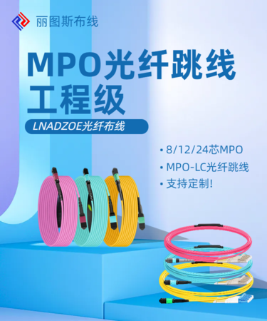 德国LANDZONE丽图斯12芯多模万兆MPO-LC预端接光纤跳线 数据中心专用品牌